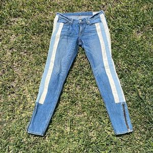 [rag & bone] “Relay” Striped Panel Jeans - Size 27